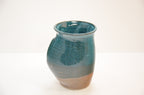 Handwarmer Mug | Stoneware Pottery | Turquoise and Amber