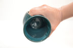 Handwarmer Mug | Stoneware Pottery | Turquoise and Amber