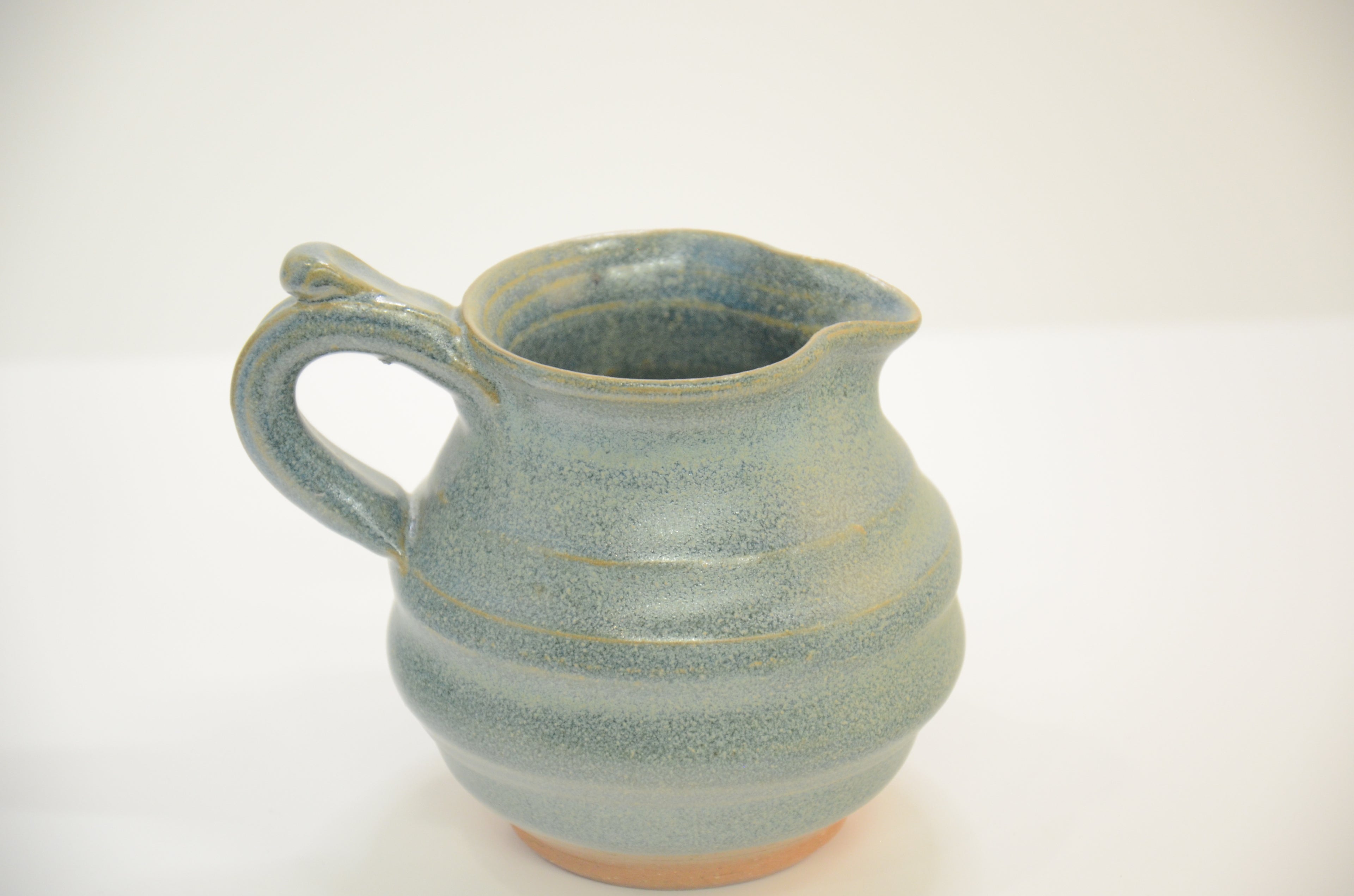 Syrup Pitcher | Stoneware Pottery | Matte Blue