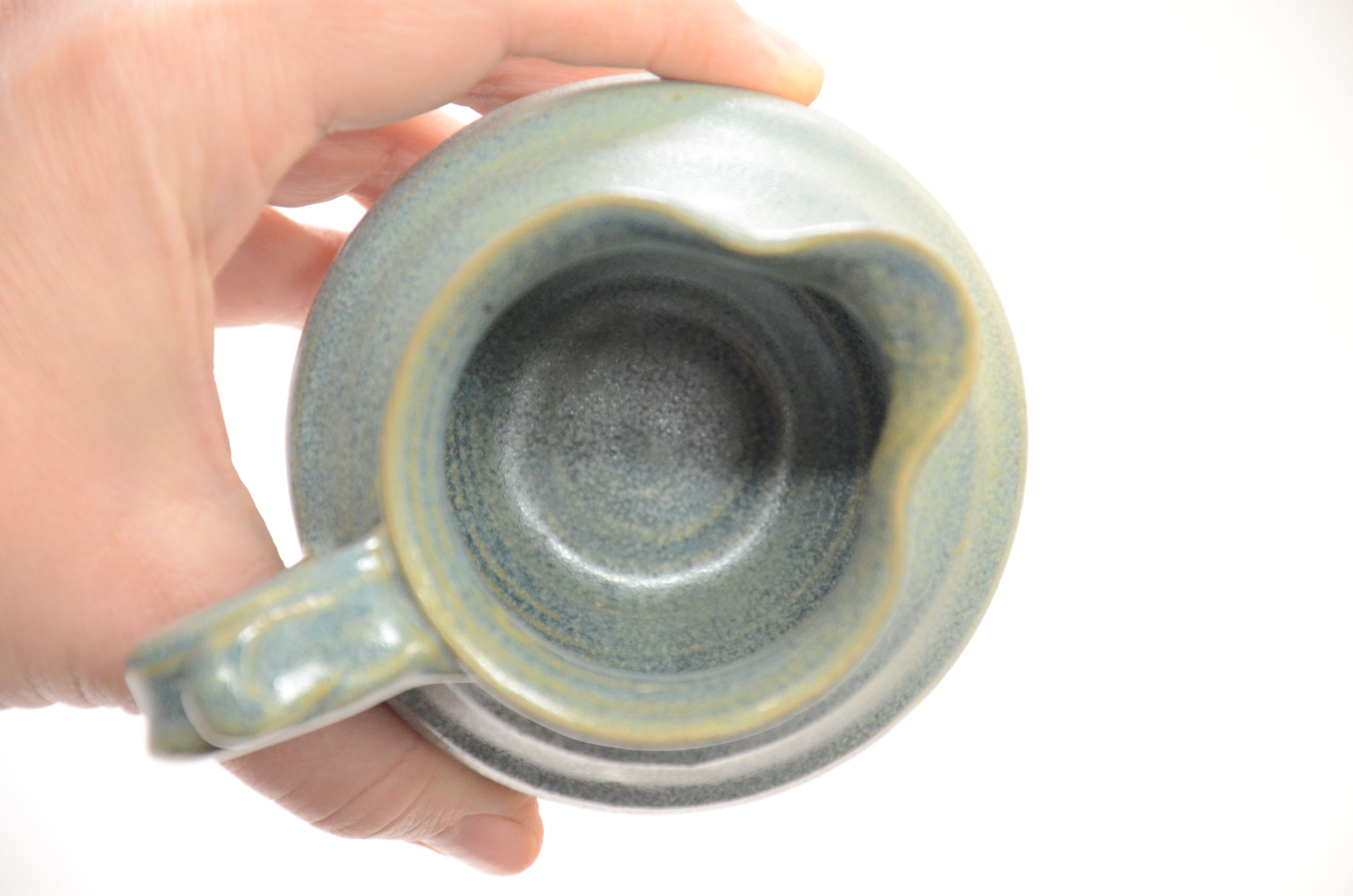 Syrup Pitcher | Stoneware Pottery | Matte Blue