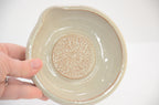Handmade Garlic Grater Plate | 5" Wide Ceramic Grating Dish
