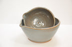 Set of 2 Nesting Pouring Bowls | Stoneware Pottery | Celadon Green