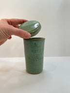Lidded Cup | Jar | Stoneware Pottery | Celadon Green