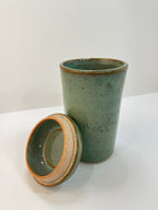 Lidded Cup | Jar | Stoneware Pottery | Celadon Green