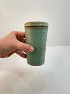 Lidded Cup | Jar | Stoneware Pottery | Celadon Green