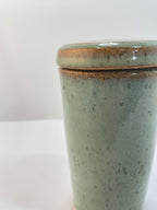 Lidded Cup | Jar | Stoneware Pottery | Celadon Green