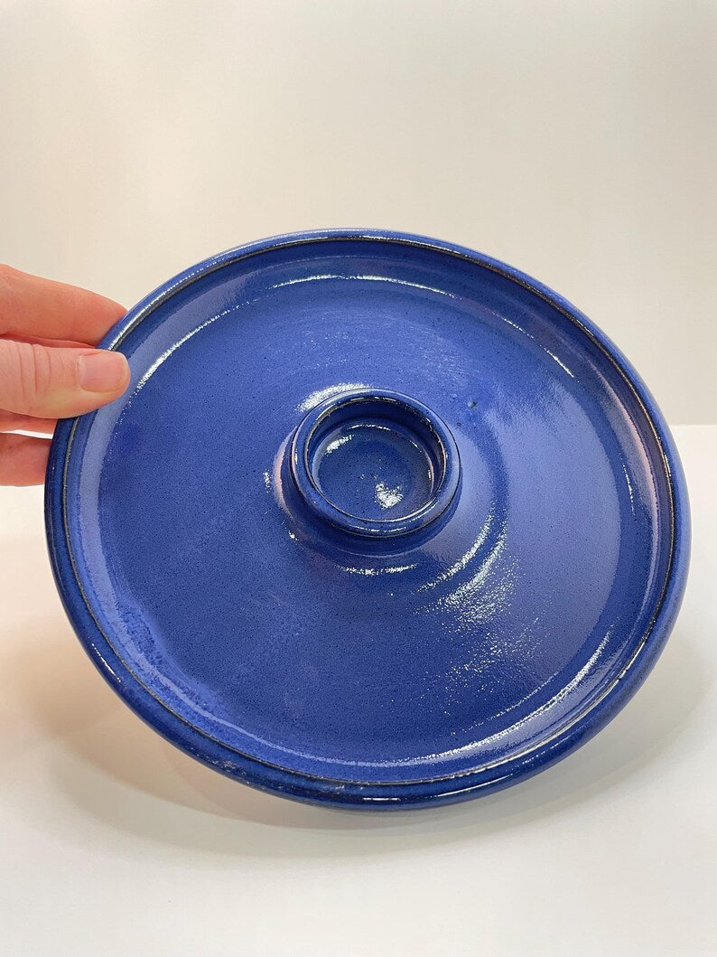 Chicken Nugget & Ketchup Plate | Indigo Blue