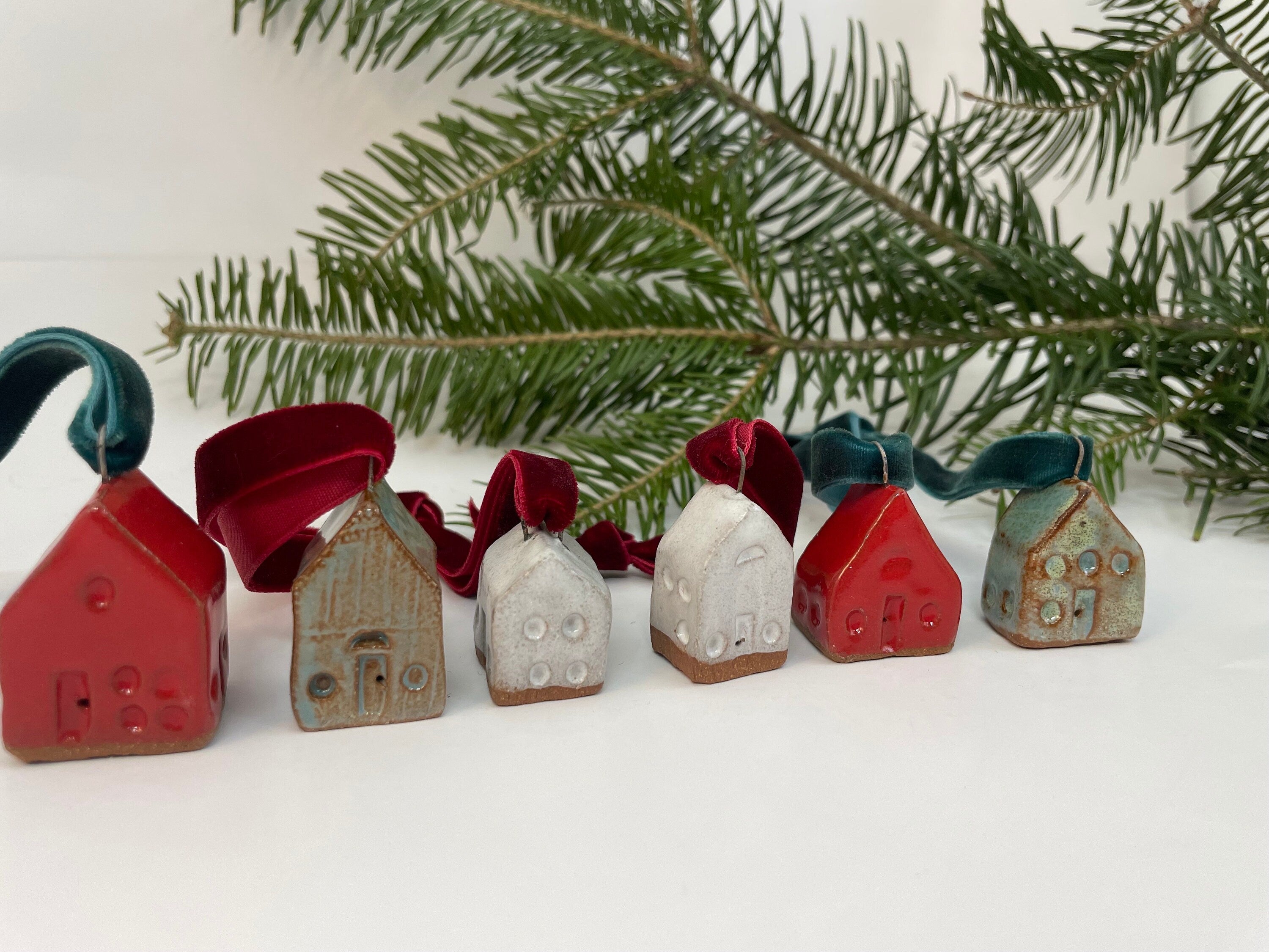 Holiday Ornament | Miniature Tiny House | Drink Charm | Gift Label