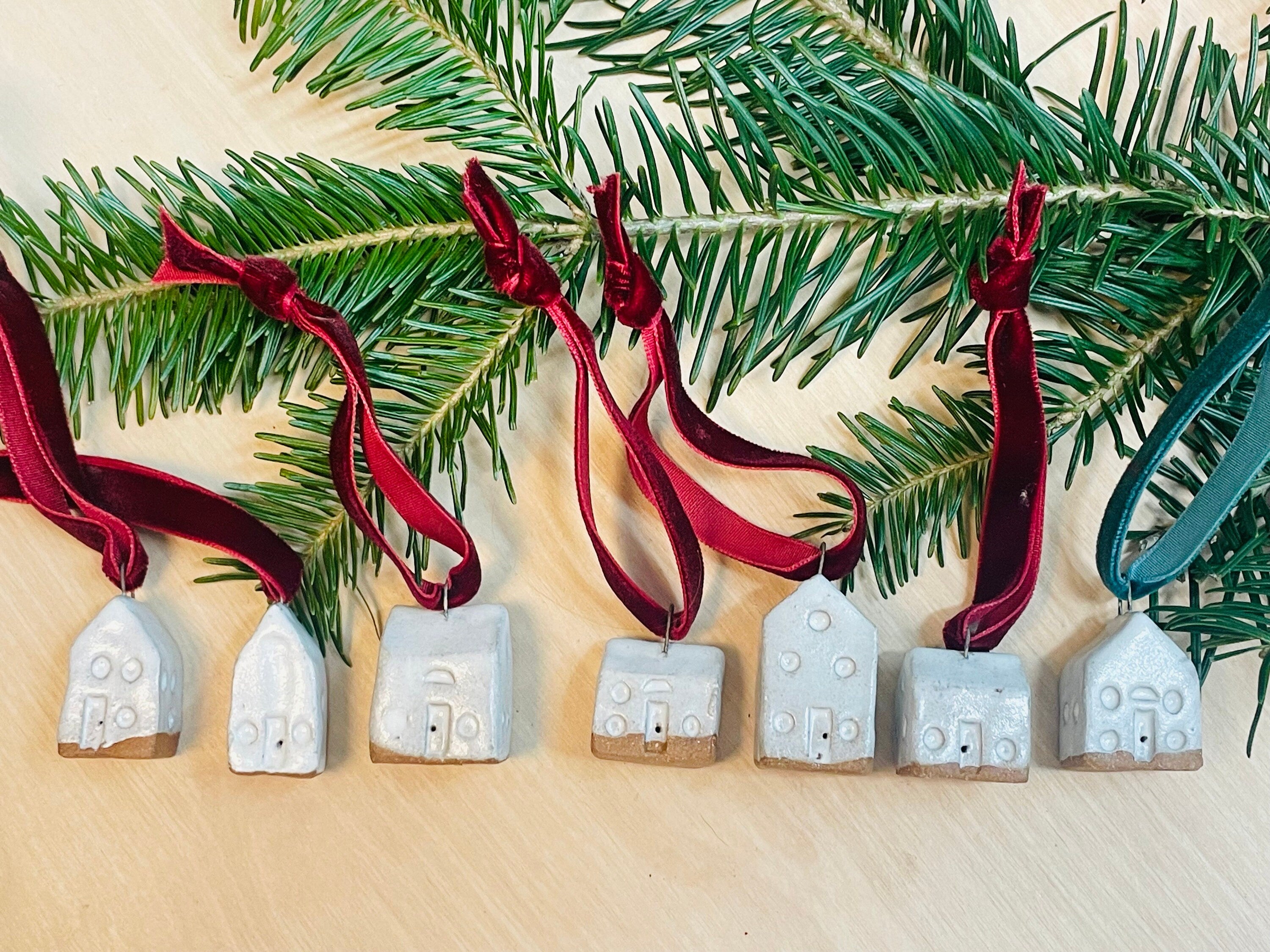 Holiday Ornament | Miniature Tiny House | Drink Charm | Gift Label