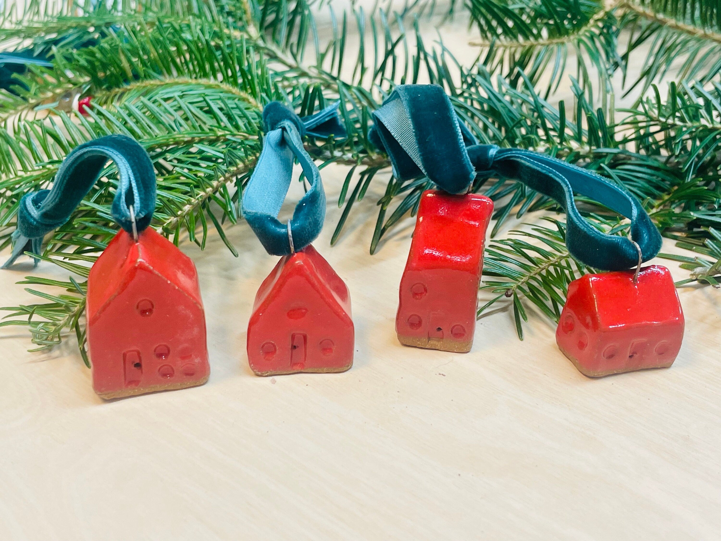 Holiday Ornament | Miniature Tiny House | Drink Charm | Gift Label