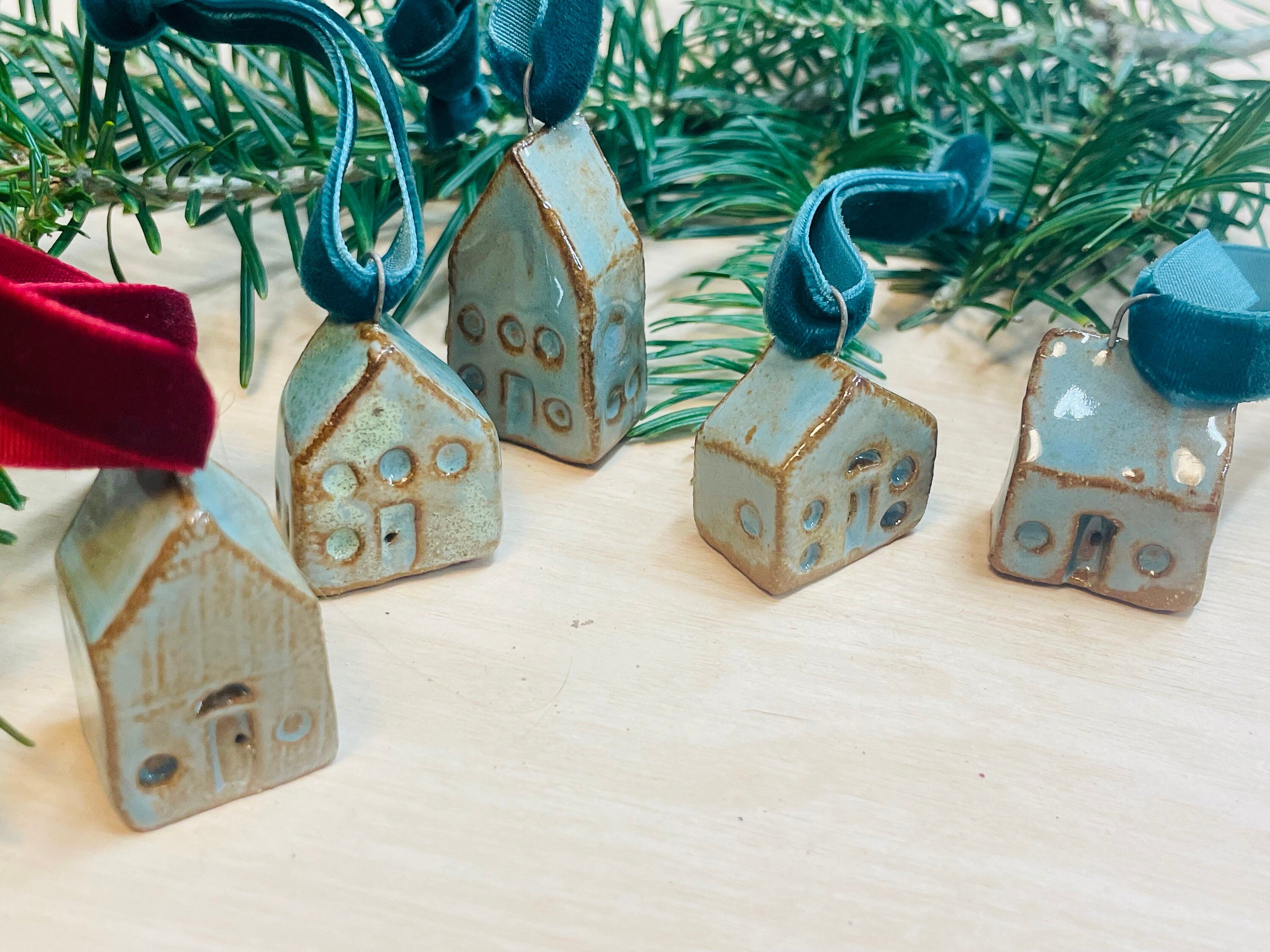 Holiday Ornament | Miniature Tiny House | Drink Charm | Gift Label