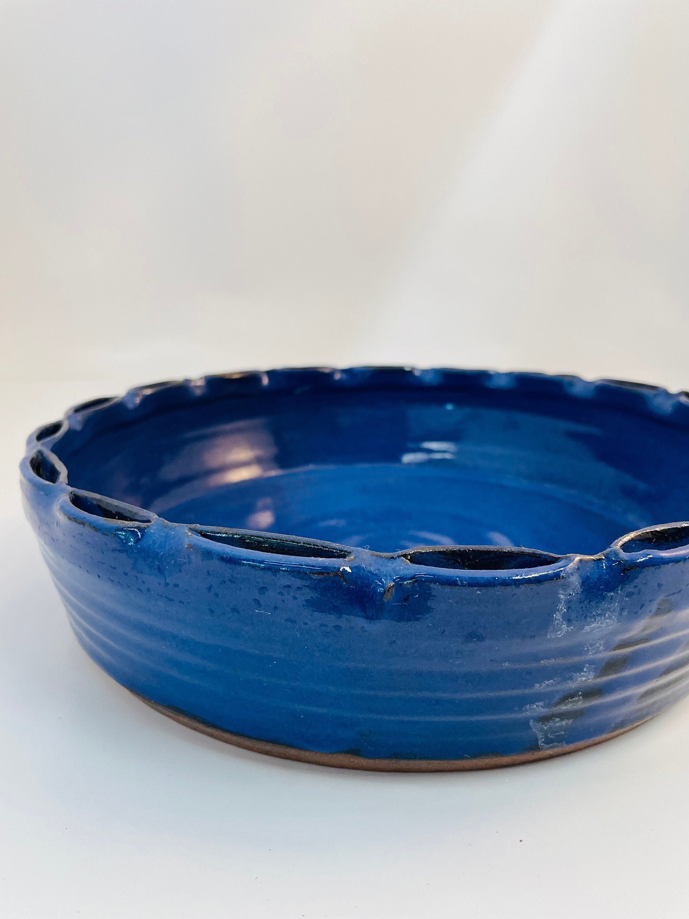 Large Serving Bowl | Baking Casserole | Indigo Blue