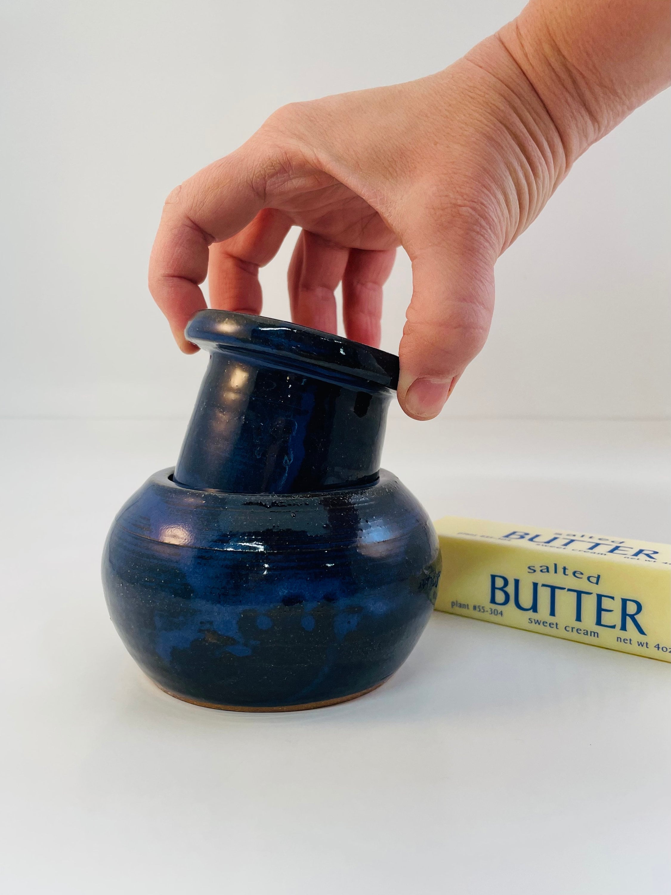 French Butter Crock | Indigo Blue