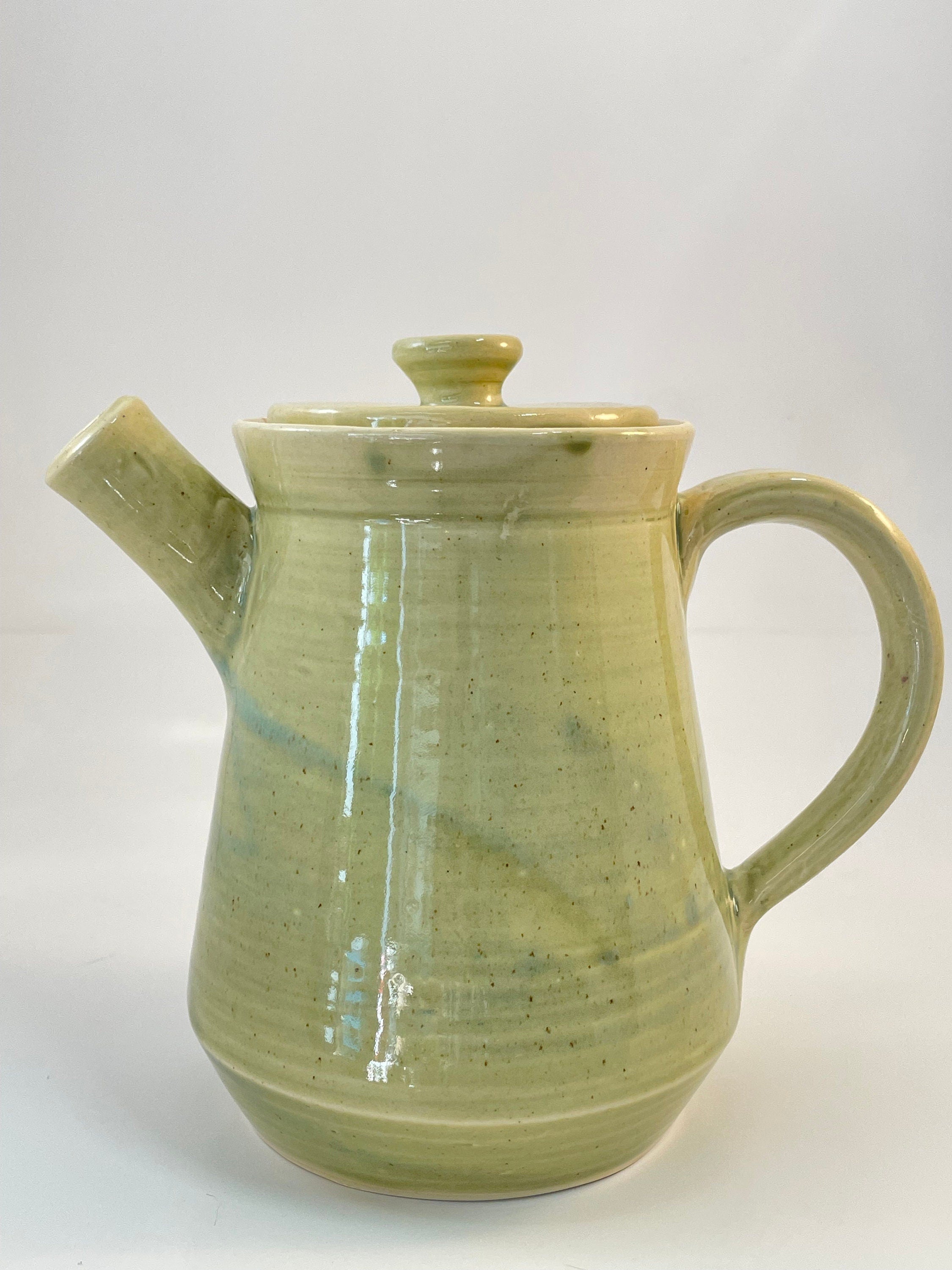 Teapot | Handmade Porcelain Pottery | Celadon Green | Serving | Gift