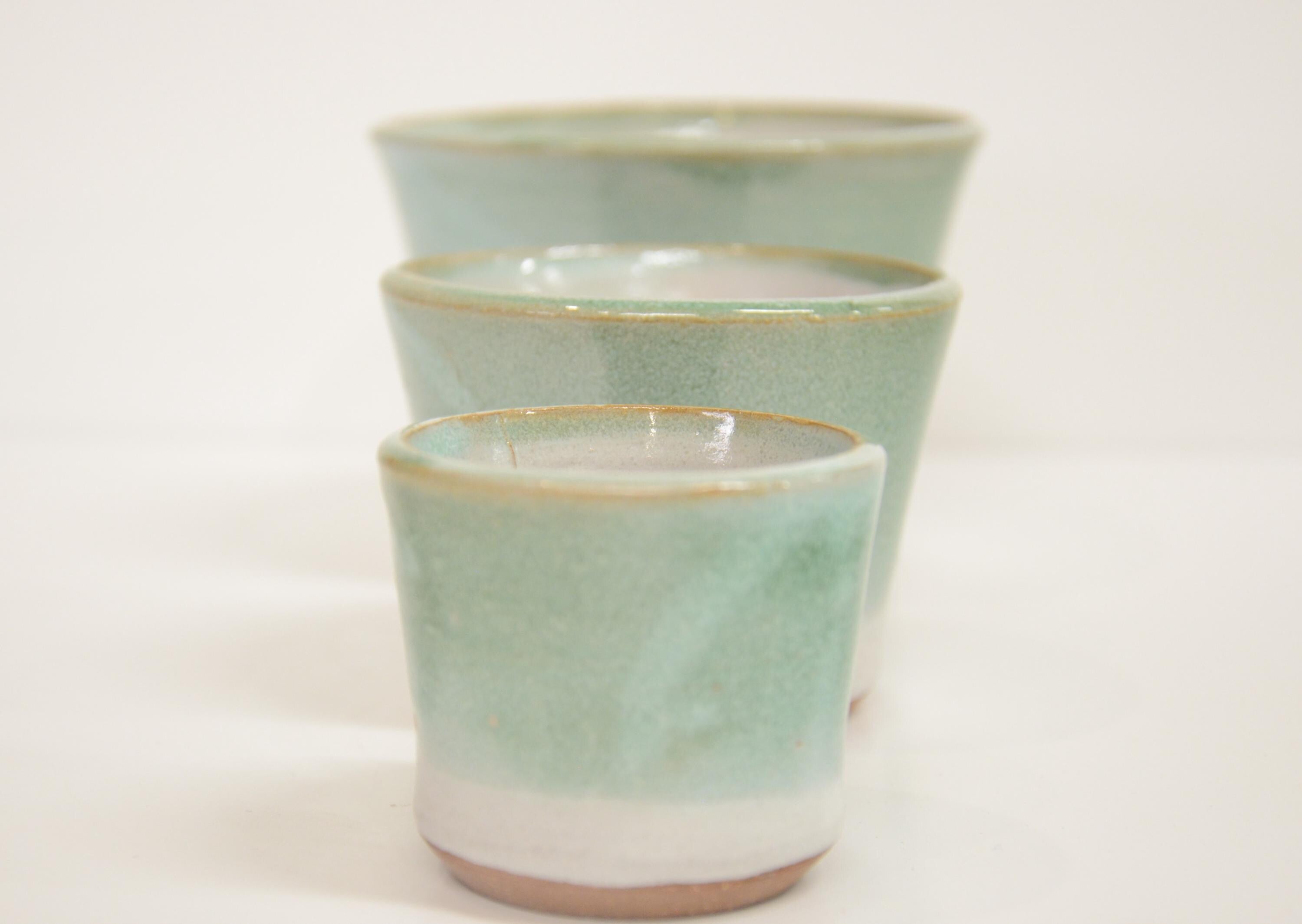 Nesting Cups | Set of 3 Ceramic Cups for Coffee, Tea, Alcohol, or Snacks