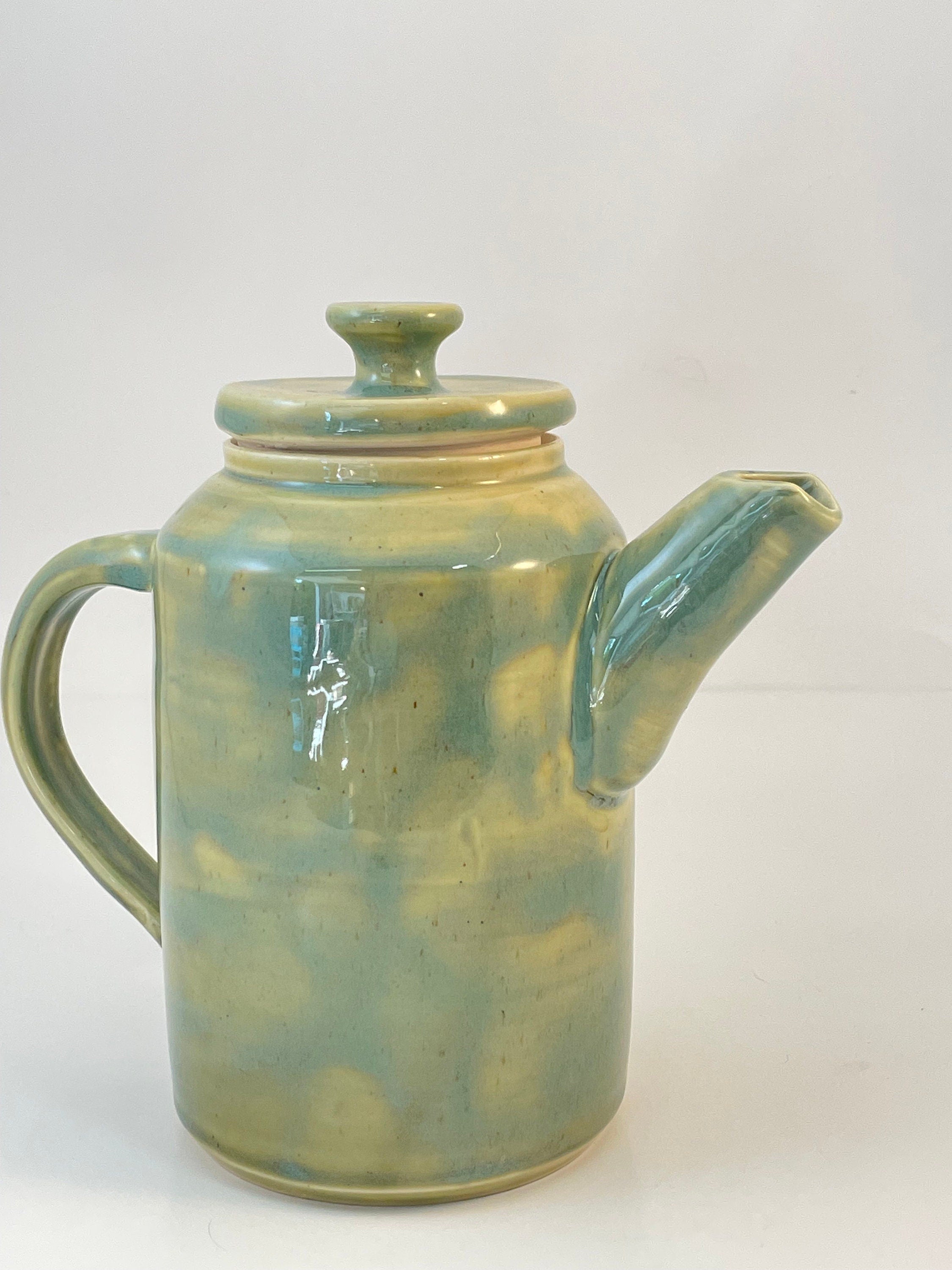 Teapot | Handmade Porcelain Pottery | Celadon Green | Serving | Gift